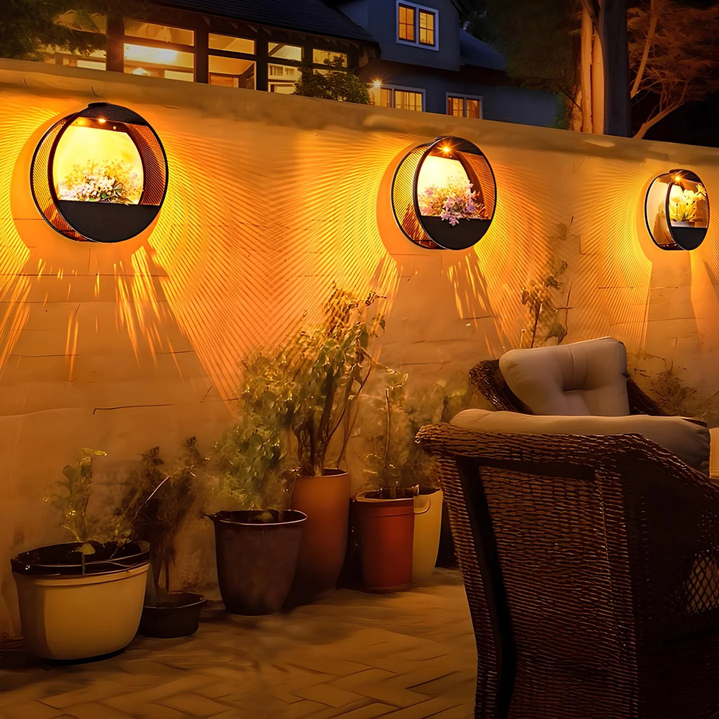 Solar Powered Wall Pot Light - Image 2