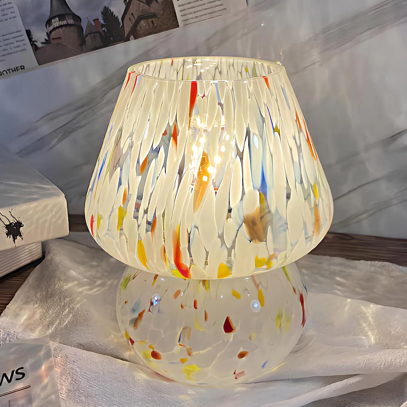 Verra™ Hand-Blown Glass Lamp - Image 4